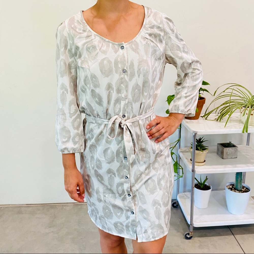 Express White/Cheetah Print Dress